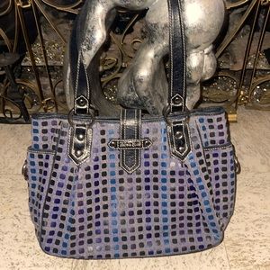 Vintage Isabella Fiore Blue Leather Jean Purse